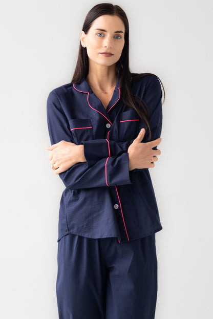 Classic Woven Cotton Pajama Set