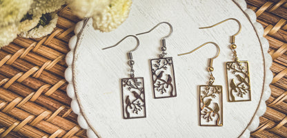Beautiful Gold or Silver Bird Earrings