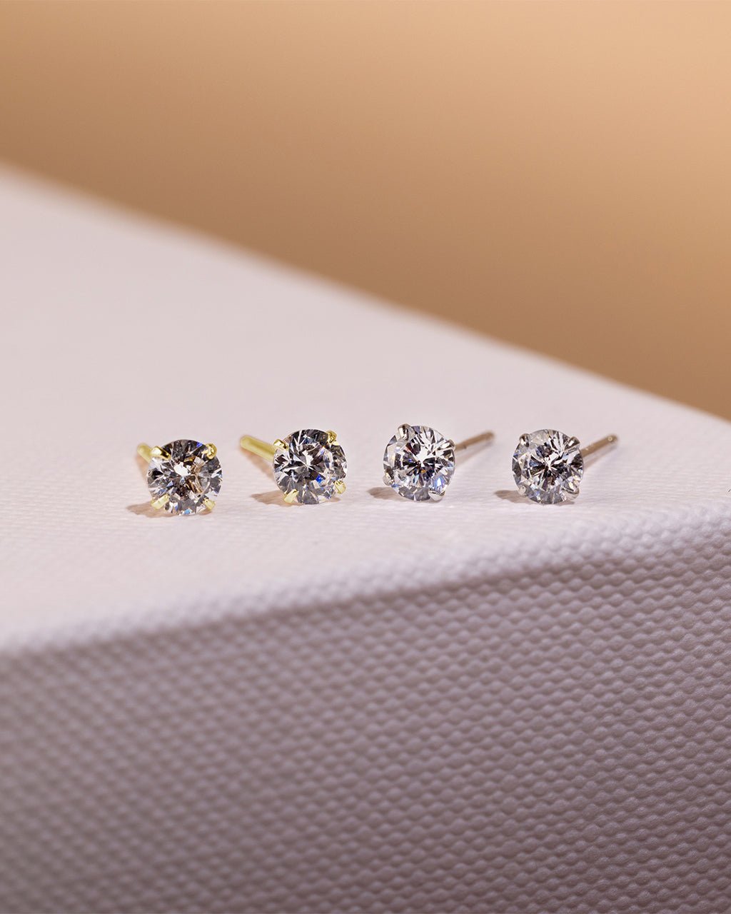 Sterling Silver 4mm CZ Stud Earrings