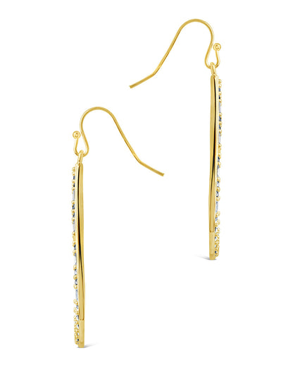 Evangeline CZ Teardrop Hoop Earrings