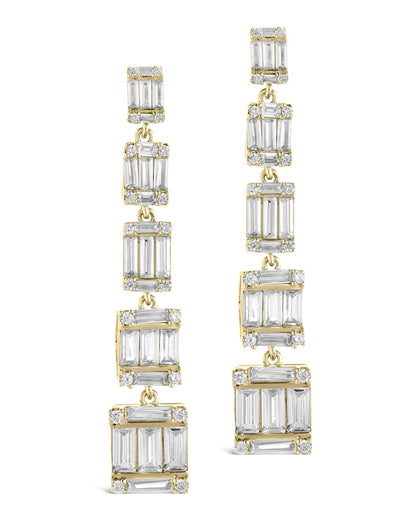 Penelope CZ Drop Stud Earrings