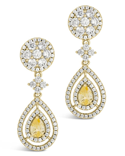 Jennifer CZ Drop Stud Earrings