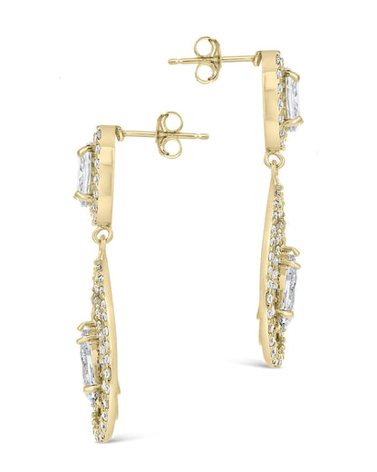 Cheyenne CZ Drop Stud Earrings
