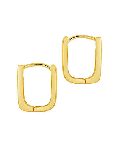 Nadine CZ Rectangle Hoop Earrings