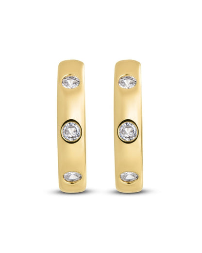 Molly CZ Studded Micro Hoops