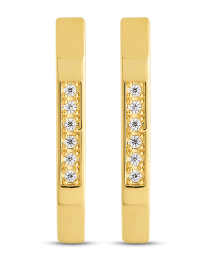 Aria Geometric CZ Micro Hoop Earrings