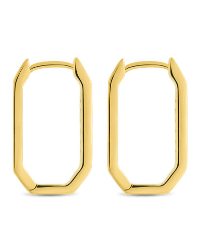 Aria Geometric CZ Micro Hoop Earrings