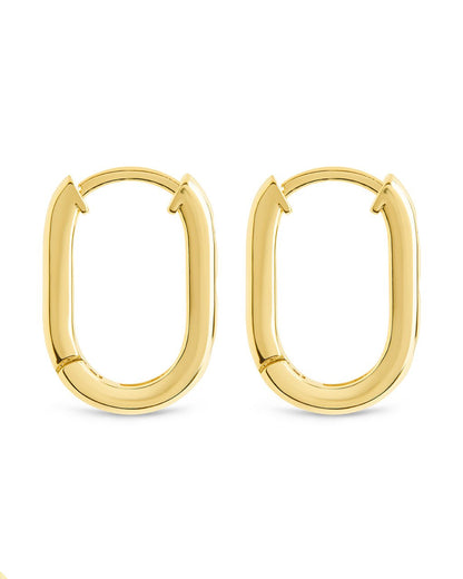 Casey Rectangular CZ Hoop Earrings
