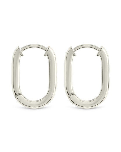 Casey Rectangular CZ Hoop Earrings