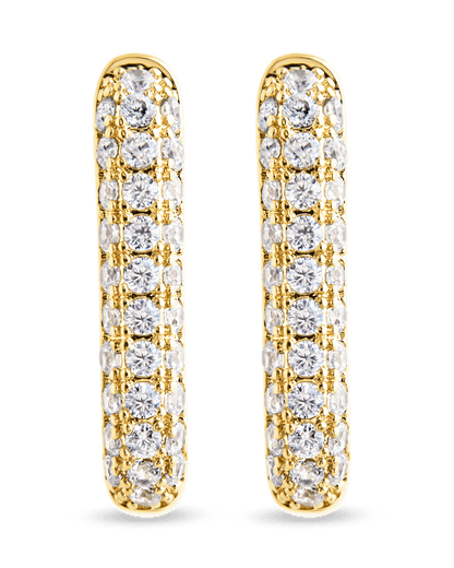 Francesca CZ Rectangular Hoop Earrings