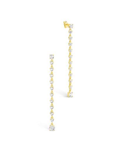 Layken CZ Stationed Stud Earrings