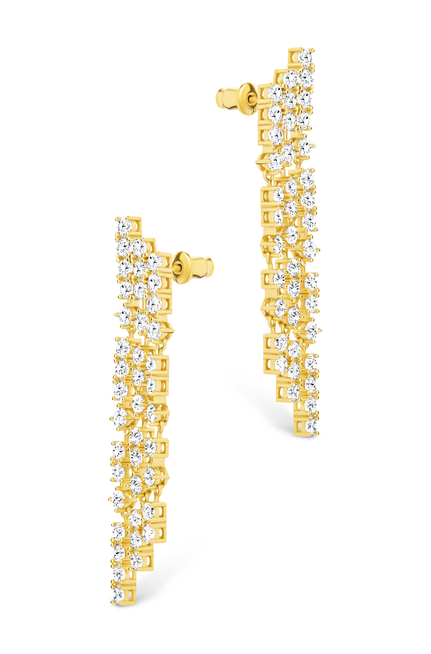 Linda CZ Dangle Stud Earrings