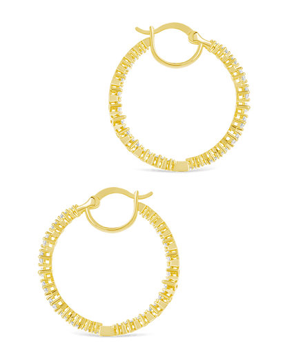 Aaliyah CZ Hoop Earrings