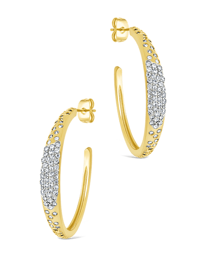Cherise Pave CZ Hoop Earring