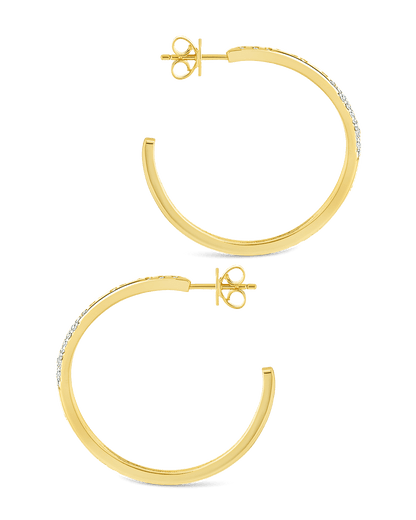 Cherise Pave CZ Hoop Earring