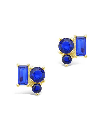 Sterling Silver CZ Cluster Studs