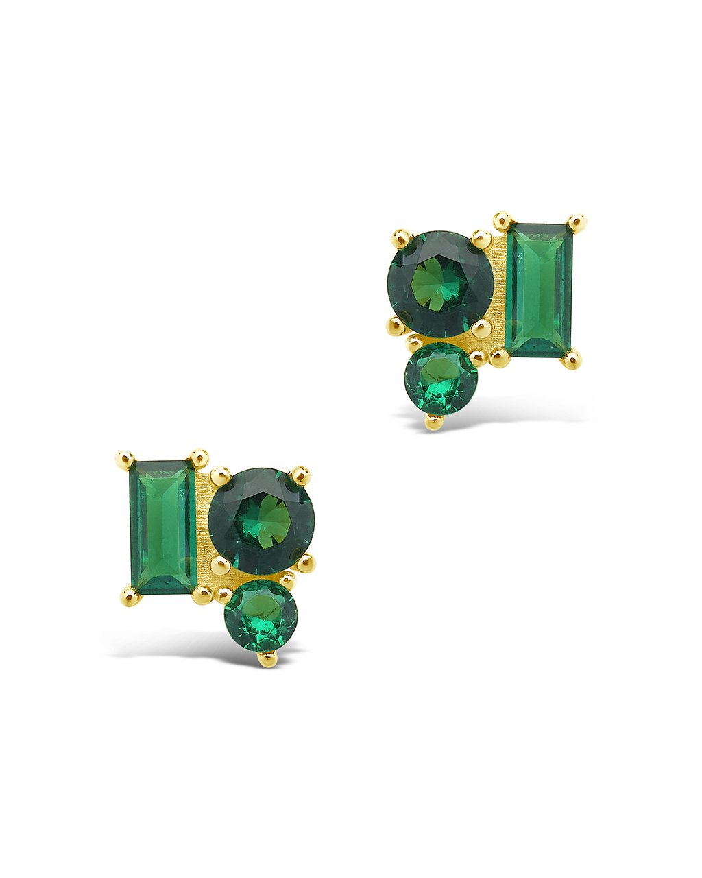 Sterling Silver CZ Cluster Studs