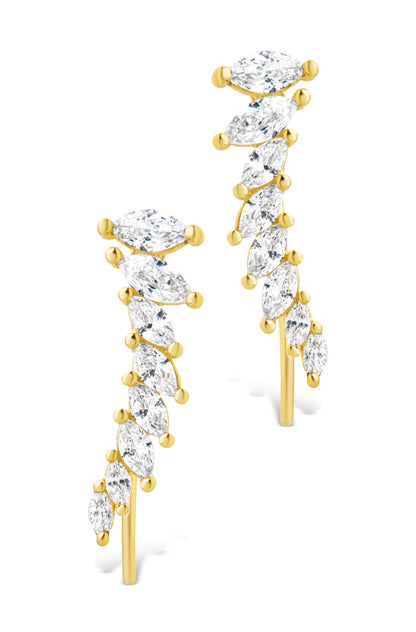 Sterling Silver Skye CZ Threader Crawler Earrings