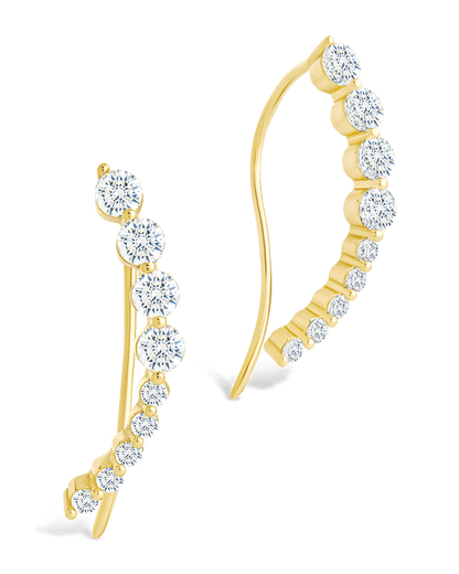 Sterling Silver Brilliant Round CZ Crawlers