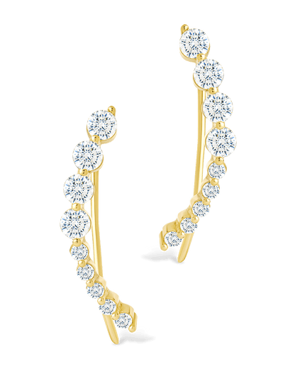 Sterling Silver Brilliant Round CZ Crawlers