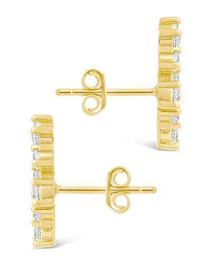 Sterling Silver Round Cut Cluster CZ Crawlers
