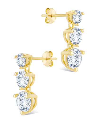 Sterling Silver Opaline Brilliant Cut CZ Studs