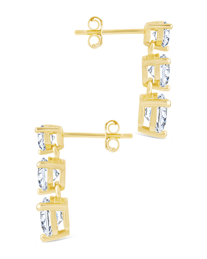 Sterling Silver Opaline Brilliant Cut CZ Studs