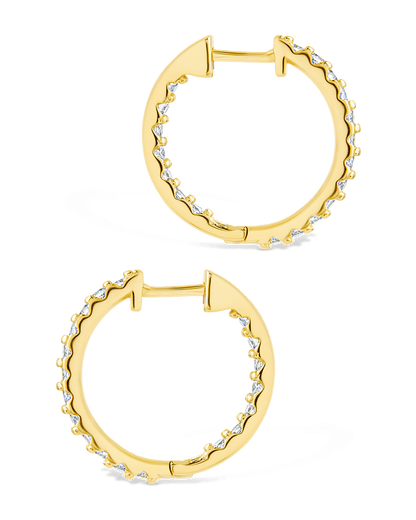 Sterling Silver Constance CZ Studded Statement Hoops