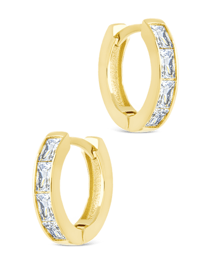 Anwen Emerald Cut CZ Hoops