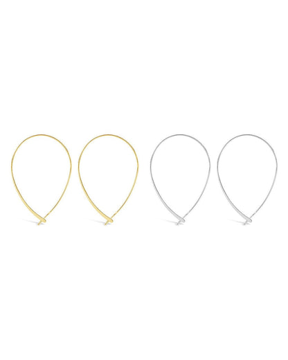 Delicate Threader Hoop Earrings Set of 2