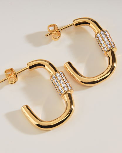 Oval Carabiner Hoops