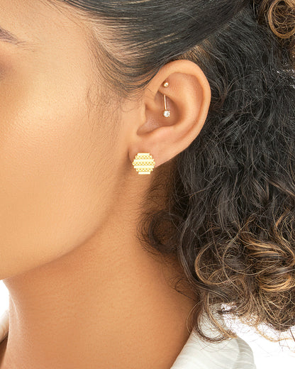 Sezia Textured Stud Earrings