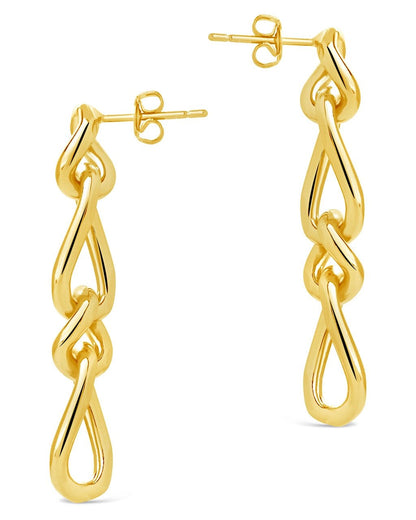 Jacqueline Chain Drop Stud Earrings