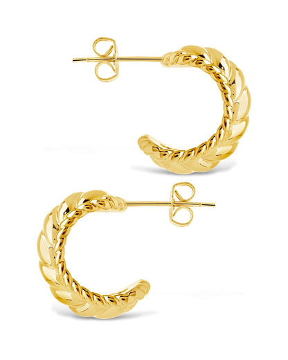 Kalina Quilted Huggie Hoop Earrings