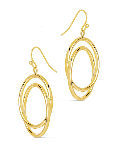 Claudie Interlocking Circle Dangle Earrings