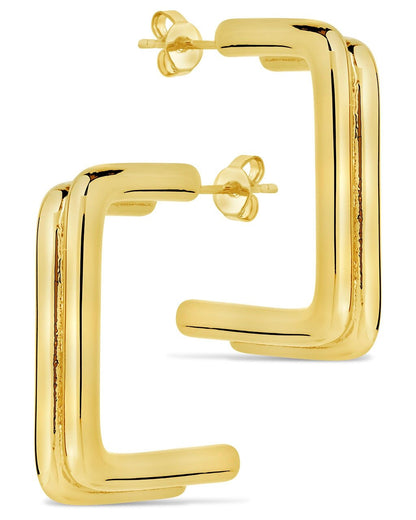 Baguette Hoop Earrings