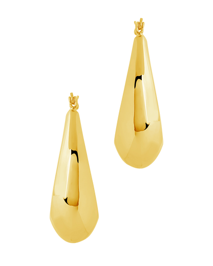 Autumn Elongated Tube Hoop Earrings