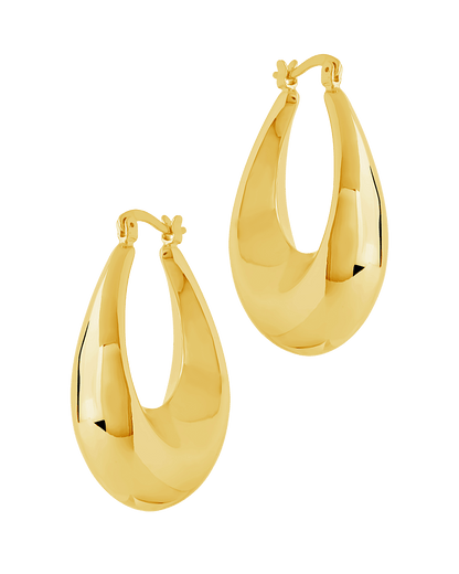 Autumn Elongated Tube Hoop Earrings