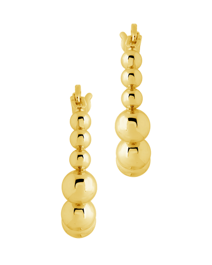 Graduated Bubble Sphere Hoop Earrings
