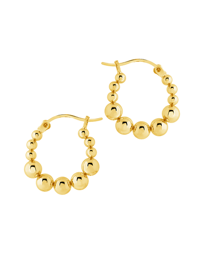 Graduated Bubble Sphere Hoop Earrings