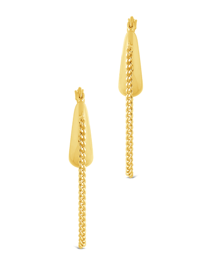 Mackenzie Chain Drop Hoop Earrings