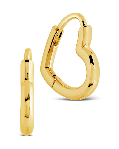 Elle Heart Micro Hoop Earrings