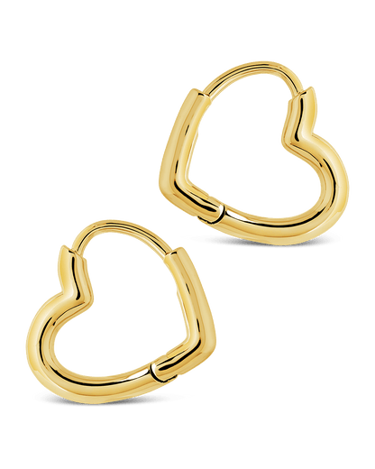 Elle Heart Micro Hoop Earrings