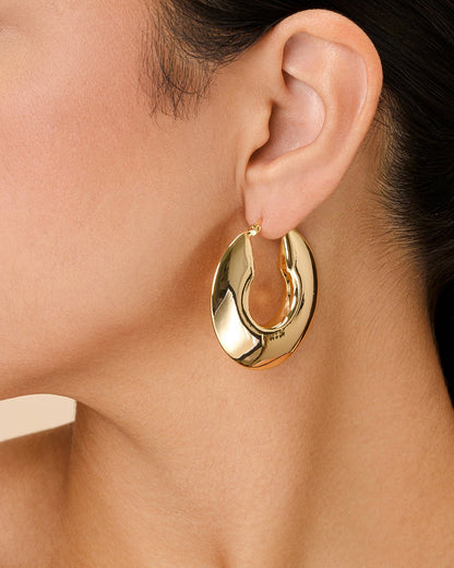 Paige Flat Tube Hoop Earrings