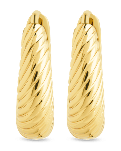 Fairley Oval Textured Micro Hoops