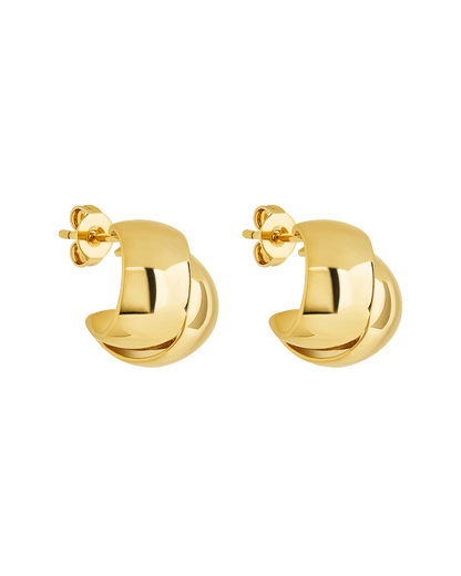 Tamara Double Row Huggie Hoop Earrings