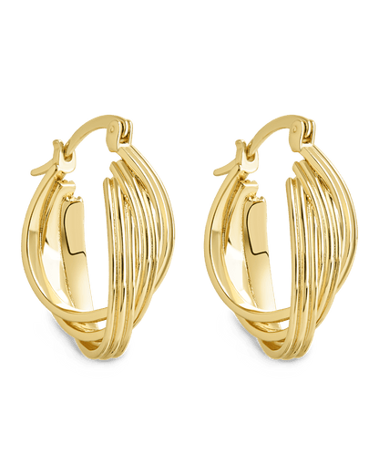 Emery Triple Row Layered Earrings
