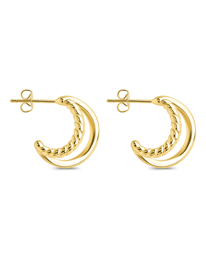 Arcadia Double Row Huggie Hoop Earrings