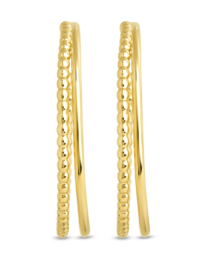 Daria Double Row Hoop Earrings