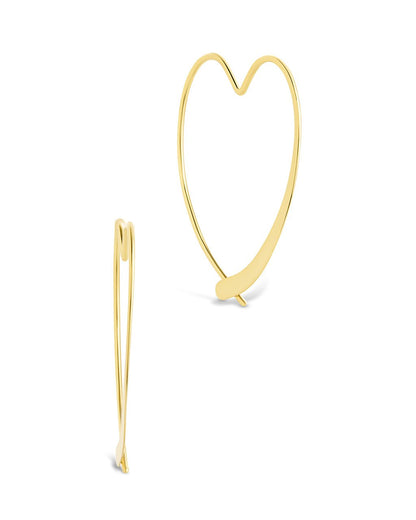 Rorie Heart Threader Hoops